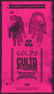 CULTO DEL CARGO - D-beat crust hc band from Italy (TV/VI/TN) - Gig flyer 04/10/24