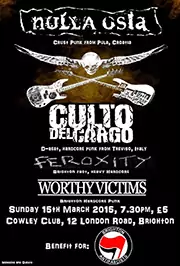 CULTO DEL CARGO - D-beat crust hc band from Italy (TV/VI/TN) - Gig flyer 15/03/15