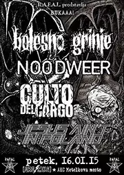CULTO DEL CARGO - D-beat crust hc band from Italy (TV/VI/TN) - Gig flyer 16/01/15