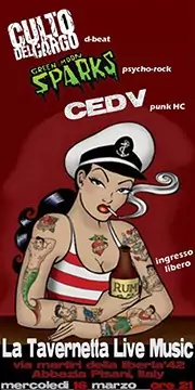 CULTO DEL CARGO - D-beat crust hc band from Italy (TV/VI/TN) - Gig flyer 16/03/12