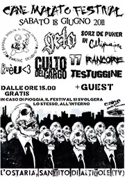 CULTO DEL CARGO - D-beat crust hc band from Italy (TV/VI/TN) - Gig flyer 18/06/11