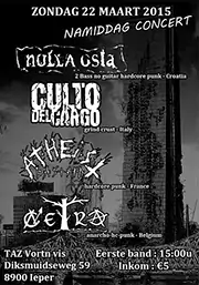 CULTO DEL CARGO - D-beat crust hc band from Italy (TV/VI/TN) - Gig flyer 22/03/15