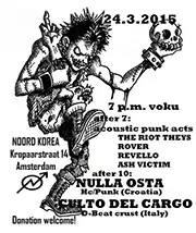 CULTO DEL CARGO - D-beat crust hc band from Italy (TV/VI/TN) - Gig flyer 24/03/15