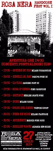 CULTO DEL CARGO - D-beat crust hc band from Italy (TV/VI/TN) - Gig flyer 27/07/14